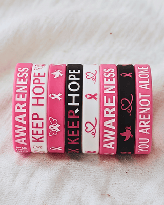 Breast Cancer Awareness Silicon Bracelets-W