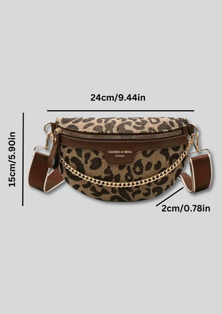 NEW ARRIVAL-Retro Leopard Print Sling Bag-W