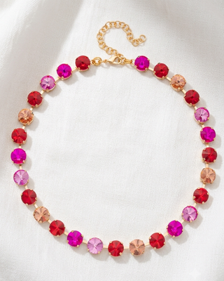 Crystal Gemstone Adjustable Necklaces-W
