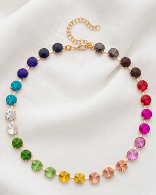 Crystal Gemstone Adjustable Necklaces-W