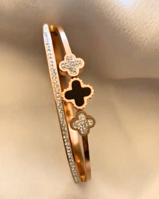 Enamel Clover Bracelet