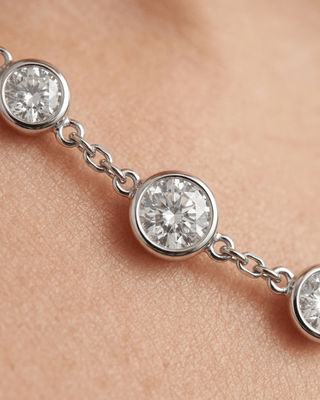 Zirconia Paperclip & Sleek Chain Stack Necklaces Silver-W