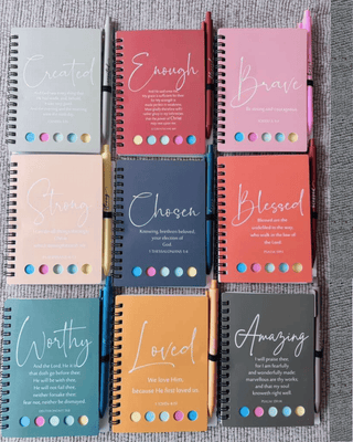 Faith Pastel Diary with Pens, Sticky Notes & Page Holder-W