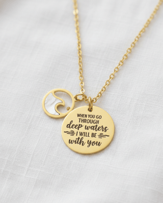 Faith Mustard Seed Charm Necklace Gold-W RTS