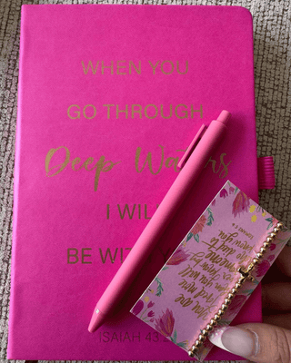 Faith Leather Bound Journal Bundle Assorted Shades of Pink-W