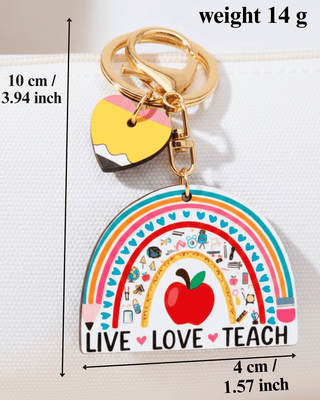 Teacher Rainbow with Tassel Keychain/Bag Charm-W