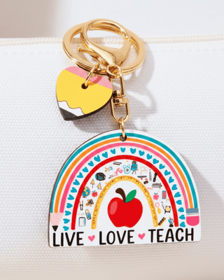 Teacher Rainbow with Tassel Keychain/Bag Charm-W