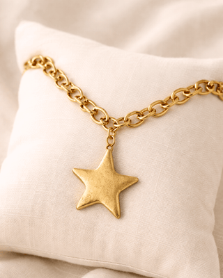 Pre-order Golden Star Charm Cable Chain Necklace-W