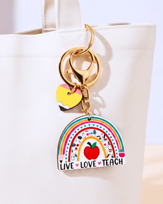 Teacher Rainbow with Tassel Keychain/Bag Charm-W