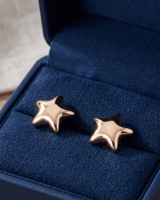 Patriotic Star Stud Hypoallergenic Earring Silver & Gold-W