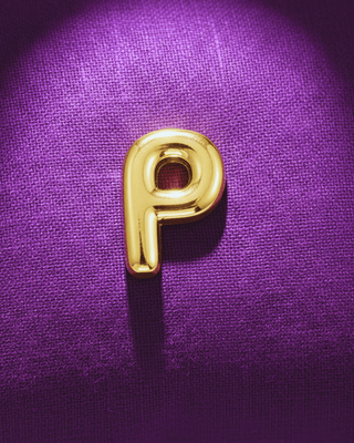 Bubble Letters Custom Initial Charm Bracelet-W