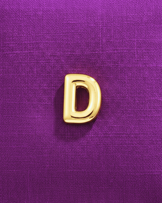 Bubble Letters Custom Initial Charm Bracelet-W