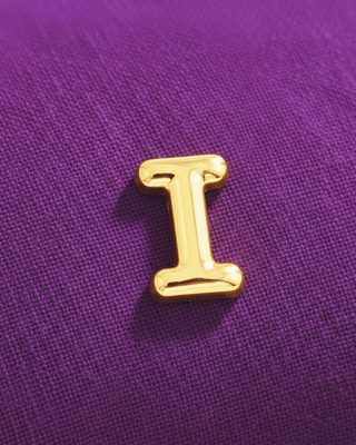 Bubble Letters Custom Initial Charm Bracelet-W