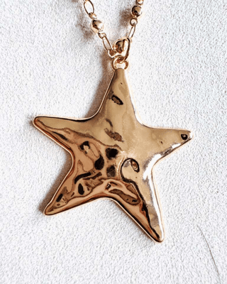 Pre order - Gold & Silver Toggle Clasp Hammered Star Necklaces-W