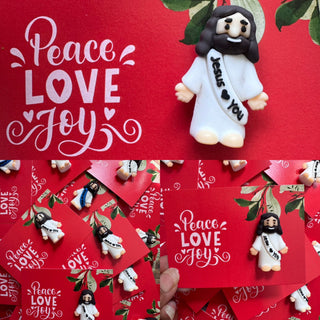 Little Jesus (Jesus loves you) on Peace Love Joy Holiday Card-W