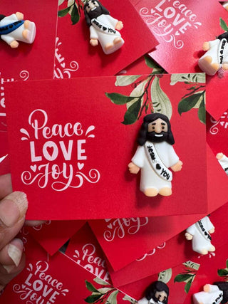 Little Jesus (Jesus loves you) on Peace Love Joy Holiday Card-W