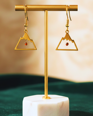 Mountain Mustard Seed Golden Dangle Earring-W