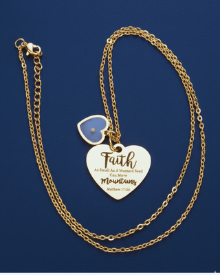 "Faith Can Move Mountains" Mustard Seed Necklace-W