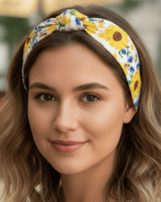 Summer Busy Bee Floral Knotted Headband(Set of 3)-W