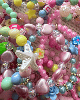 Kids Assorted Pastel Color Bracelet Stack-W