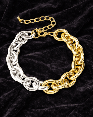 Dual-Tone Chain Link Necklace (RTS)-W