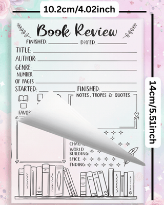 Book Review Journal With Tear Off Pages-W