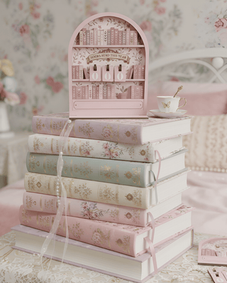 Book Reading Tracker Wooden Vintage-W