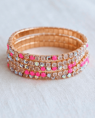 Pre-Order Rhinestone Bracelet Stack of 2-W