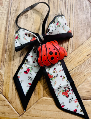 Fall Light Pumpkin Floral Bow Handmade Bag Charm-W