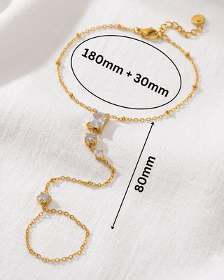 18K Gold Zircon Waterproof Wrist Chain-W