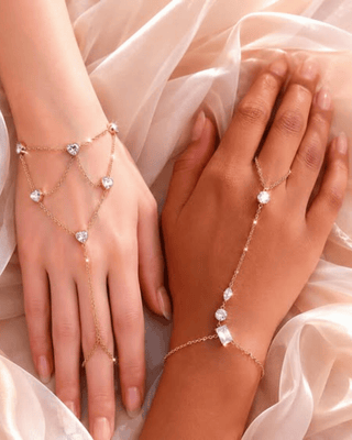 18K Gold Zircon Waterproof Wrist Chain-W