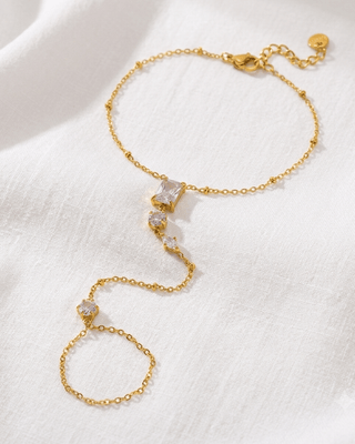 18K Gold Zircon Waterproof Wrist Chain-W