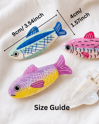 Pre-Order Viral Fish Hair Clip(Set of 4)-W