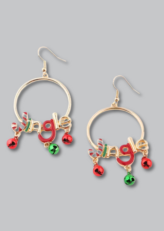 Jingle bell earrings-W