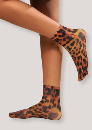 Fall Animal Print Ankle length Socks - (Set of 3)-W