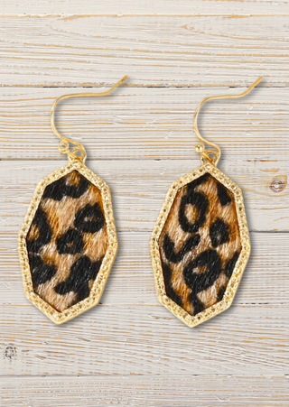 NEW ARRIVAL-Boho Leopard Print Drop Earrings-W
