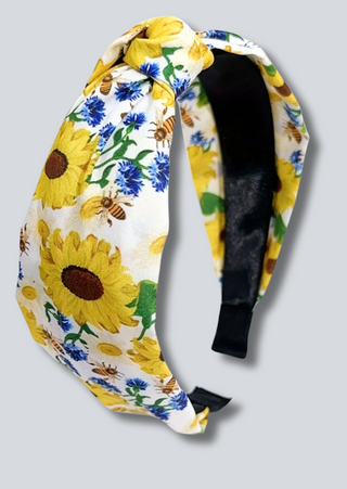 Summer Busy Bee Floral Knotted Headband(Set of 3)-W