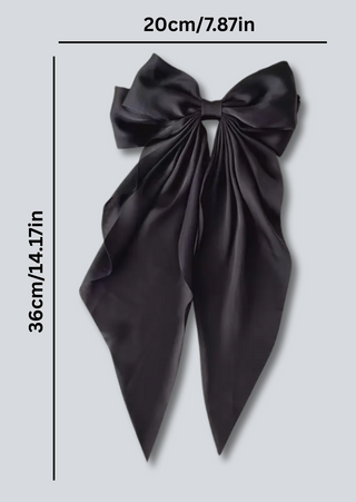 Fall Satin Ribbon Bow Hair Clip Assorted(Set of 4)-W