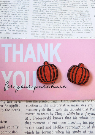 Fall Halloween Spooky Ghost Stud Earrings - W