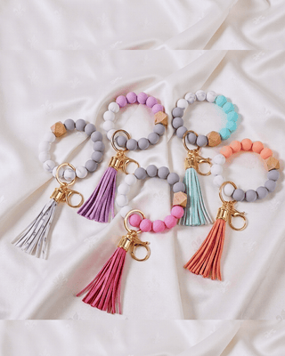 Mama Beaded Keychain & Bag charm with Tassel-W
