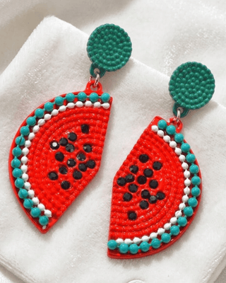 Spring Summer Alloy Watermelon Earring-W