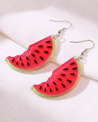 Summer Watermelon Slice Acrylic Earring-W