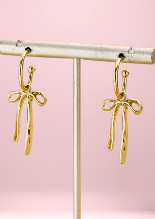 Small Bow Hoop Earring