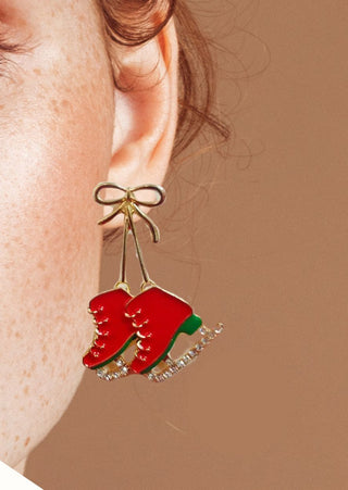 Red Skate Earrings