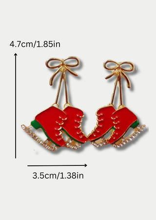 Red Skate Earrings