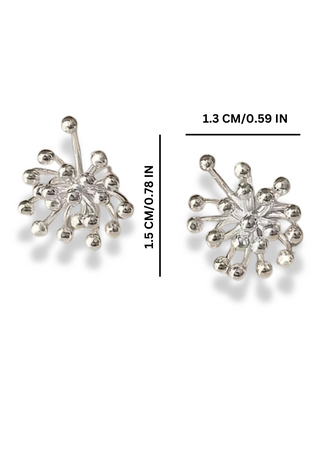 925 Silver Dandelion Stud