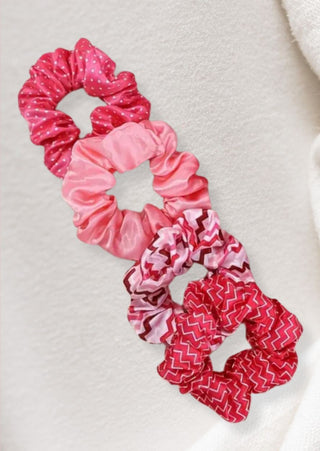 Heart Silk Scrunchies-W