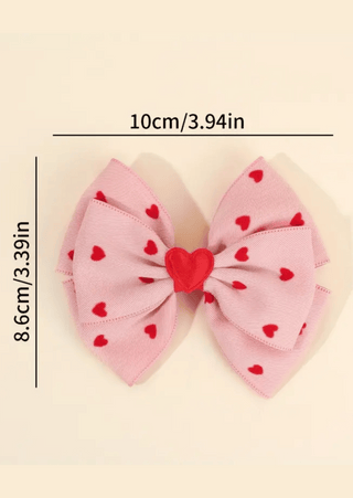 Heart & Bow Clips (Set of 2)-W