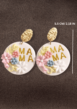 Golden Bloom Clay Earrings