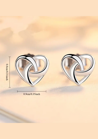 Silver Heart-Shaped Stud